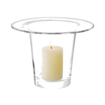 This LSA Victoria Clear Glass Lantern Vase 19 cm is great for holding a small candle or a few stems of a flower arrangement.