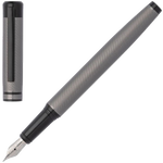 Hugo Boss's Gun Grey Filament Fountain Pen can be engraved on the clip.