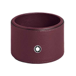 This Montblanc medium desk tray comes in a dark red leather and has the logo placed on the front.