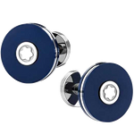 These are the Montblanc PIX Navy Precious Resin Cufflinks.