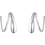 These are the Georg Jensen Sterling Silver Mercy Spiral Earrings.
