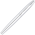 cross polished chrome calais rollerball pen cap on