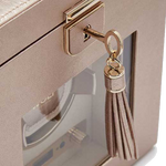 wolf rose gold palermo watch winder with jewellery storage lock