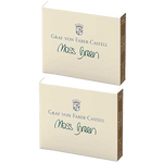 These are the Graf von Faber-Castell Moss Green Ink Cartridges 2 x Pack of 6.
