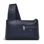This Radley Pockets Icon Dark Blue Small Cross Body Bag comes with silver hardware and the Radley brand name in silver foil embossing.