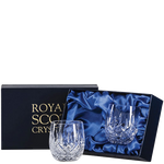 These London 2 x 35cl Gin & Tonic Barrel Tumblers will be presented inside a Royal Scot Crystal gift box.