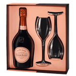 Laurent-Perrier Cuvée Rosé Champagne 75 cl and 2 Glasses Gift Set comes in a branded box.