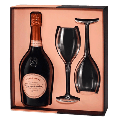 lp rose and 2x glasses