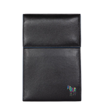 This Paul Smith Black Zebra Logo Neck Pouch features a zipped pocket on the rear.