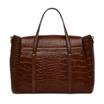 2 radley the chancery faux croc walnut brown medium flapover grab bag h2096208