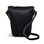 Radley's Oak Street Black Medium Phone Cross Body Purse has a matching grained leather strap that is adjustable to your suited length.