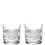 These Art Deco 2 x 26cl Whisky Tumblers have been designed by Royal Scot Crystal.