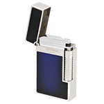 s t dupont paris blue lacquer le grand cling lighter open