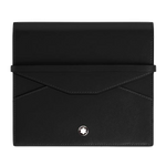 Montblanc's Meisterstück Black Leather 8 Pen Pouch has a flap closure with 8 pen loops inside in black leather.