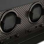 wolf powder coat axis double watch winder with storage close