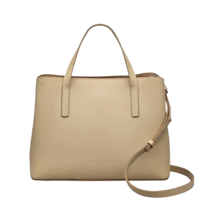 1 dukes place stone leather medium zip top multiway bag 110671