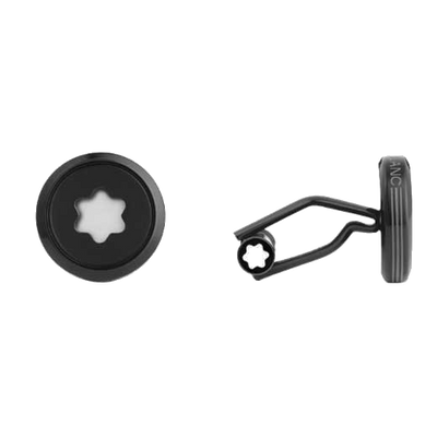 montblanc black cufflinks