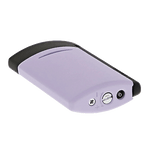 This S. T. Dupont Minijet Matte Black & Lilac Lighter has small chrome accents and black lacquer.