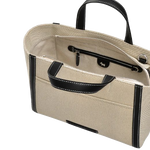 3 radley oak street canvas natural medium ziptop grab bag 111400