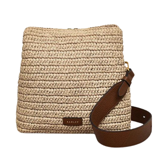 1 radley dukes place natural crochet medium compartment cross body bag 111375
