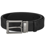 Montblanc's Black Reversible Extreme 3.0 Rectangular Ruthenium Pin Buckle Belt has been crafted out of cowhide.