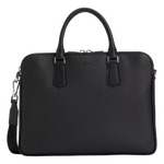 This BOSS Crosstown Slim Document Case in Italian Leather has two grab handles and a detachable cross body strap.