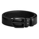 Montblanc's Horseshoe Rubberised Pin Buckle Black Leather Belt is perfect for everyday use whether it's at the office or evenings out.