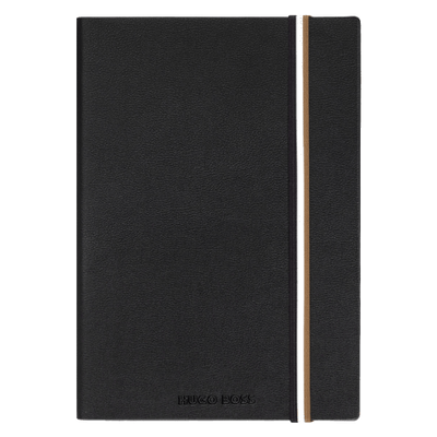 iconic black lined notebook