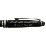 Montblanc Meisterstuck Pen Engraving for Chubb UK.
