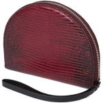 paul smith burgundy women s mock lizard moon purse back