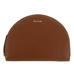 This Paul Smith brown coin purse comes with a zipped locking method.