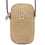 This BOSS ladies bag is made from a brown wicker and is ideal for your phone storage.