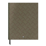 Montblanc's Extreme 3.0 Multilime Fine Stationery Lined Notebook #149 has a patterned exterior with the snowcap emblem that embellishes the front of the cover.