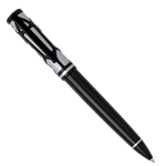 Hugo Boss Craft Ballpoint Pen Chrome with an abstract black and chrome pattern.