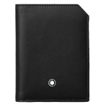 Montblanc's Meisterstück Selection Soft Black 4CC Mini Wallet is crafted in plain leather.