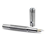 This Great Characters Albert Einstein Limited Edition 99 Fountain Pen by Montblanc has a skeleton design on the barrel and cap.