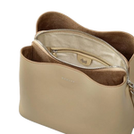 3 dukes place stone leather medium compartment cross body bag 110670