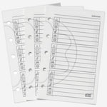 The Montblanc white address and personal details pocket pages.