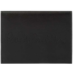 This Paul Smith black smooth leather card holder comes with the brand name on the front.