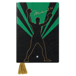 This Muhammad Ali Great Characters #146 Fine Stationery Notebook by Montblanc celebrates the champion and features a green and black design.