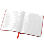 This red Montblanc notebook comes with lined pages.