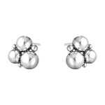 This Moonlight Grapes Sterling Silver Earrings by Georg Jensen has an oxidised finish on the sterling silver surface.