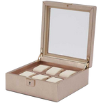 This is the WOLF rose gold Palermo 6 Piece Watch Box.