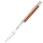 S.T. Dupont Défi Brown Leather Rollerball Pen.