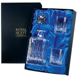 This Royal Scot Crystal London Square Whisky Set will be presented inside a satin-lined gift box.