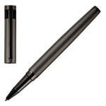 This Hugo Boss Loop Diamond Gunmetal Rollerball Pen has an intricate diamond loop pattern engraved.
