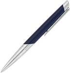 s t dupont paris defi millenium blue silver ballpoint pen side