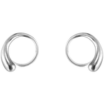 georg jensen silver mercy spiral earrings front