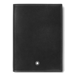 Montblanc's Meisterstück Black Leather Passport Holder is made from smooth cowhide leather and is great for keeping your passport and boarding pass together.