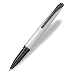 This Cross ATX Brushed Chrome Rollerball Pen has a diamond pattern on the chrome barrel and cap to add texture.